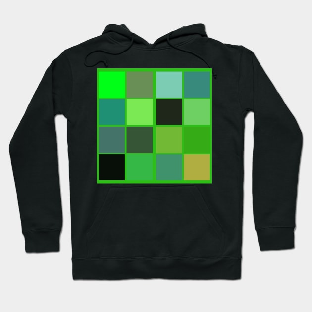 green blue and grey abstract geometrical pattern Hoodie by pauloneill-art